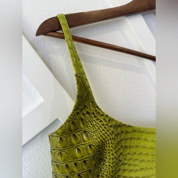 Mia Vesper Faux Croc Embossed Crop Top Size XS Made In USA - Picture 3 of 11